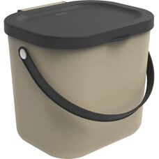 Rotho Albula 6L Recycelter Kunststoff-Müllbehälter - Modernes Design