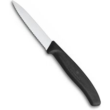 Victorinox Swiss Classic - Coltello per verdure - Lama seghettata - 8cm, Nero