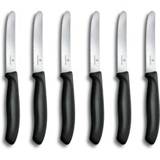 Set di Coltelli da Tavola e Pomodoro Victorinox Swiss Classic 11cm - Nero - 6 Pezzi