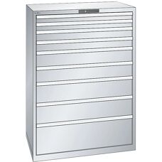 Lista Stahlschrank 1450x1023mm 9 Schubladen Hellgrau