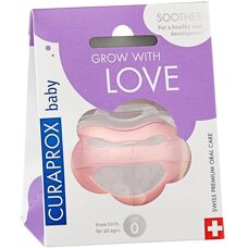 Chupeta Curaprox Baby Tamanho 0 - Rosa, 0-7 Meses