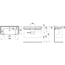 Lavabo LAUFEN Meda Blanco Mate Colgado en Pared - Lavabo