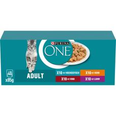 Purina ONE Felnőtt Vegyes Csomag - Nedves macskaeledel