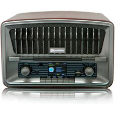 Radio portable vintage Roadstar avec Bluetooth et CD - Publicité