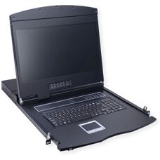 VALUE 19-Zoll KVM-Konsole mit 8 Anschlüssen - Schwarz