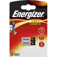 Pile Energizer A27 - 12V Argent/Noir - Jetable - Publicité