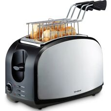 Trisa Electronics Crispy Snack Toaster 4 Scheiben - SCHWARZ, Silber