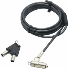 Dicota D31886 Kabellås - Ultra smal 2m - Svart, Silver