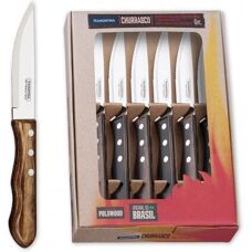Tramontina Stainless Steel & Wood Flatware Set - 6 Pcs.