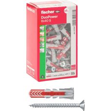 Set di tasselli e viti Fischer Duo Power - Multi-materiale