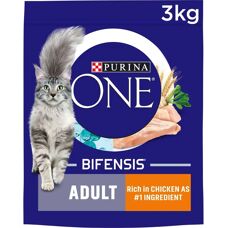 Purina ONE Adult Chicken & Whole Grains Dry Cat Food - 3kg
