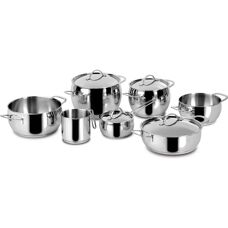 Set di Pentole in Acciaio Inox 11 Pezzi Lagostina - Argento