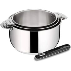 Ensemble de Casseroles Salvaspazio Lagostina - Gain de place 16/18/20 cm - Publicité