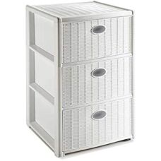 Armadio salvaspazio bianco con 3 cassetti - Cosedacasa
