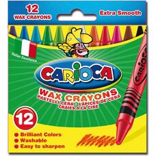 Pastelli di Cera Carioca - 12 pezzi Multicolore - Pastelli