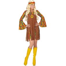 Widmann Model: Hippie Girl Floral Costume - Hippie Costume