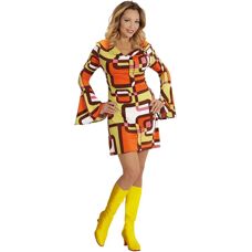 Vestito con motivo groovy anni '70 di Widmann - Vestito