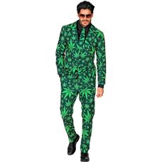 Costume Ganja Generico - Motivo di foglie - Uomo - 3 Pezzi