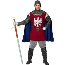 Disfraz de caballero medieval Widmann - Rojo/Azul - Disfraz