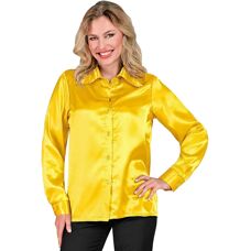 e-Carnavalskleding.nl Modelo S Blusa Disco Amarilla Años 70