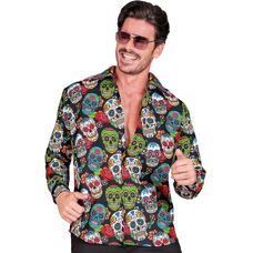 e-Carnavalskleding.nl Shirt day of the dead Skully - Shirt