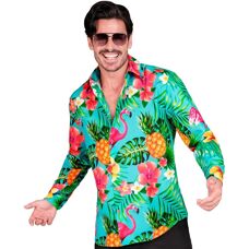 e-Carnavalskleding.nl Blouse neon flamingo - Clothing