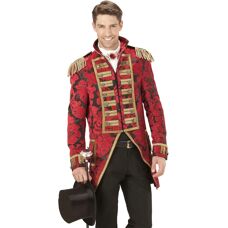 e-Carnavalskleding.nl Red Jacquard Parade Show Jacket - XL