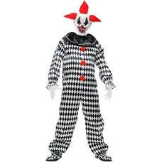 buttinette M Unisex klaun kombinezon - Satyn, Czarny/Biały