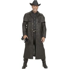 e-Carnavalskleding.nl Black Cowboy Coat with Cape - Costume