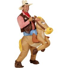 Déguisement gonflable de cowboy sur cheval Widmann - Taille unique