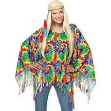Buttinette Hippie Poncho - Unisex 70er Festival-Look