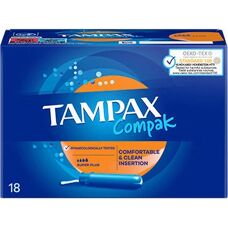 Tampax Marque Tampons Super Plus Compact - Publicité