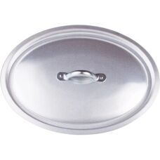Ovaal Aluminium Deksel Agnelli - 34cm, 3mm, RVS Handvat