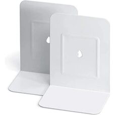 LEBEZ Support pour livres en métal blanc lot de 2 - Publicité