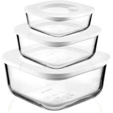 Guzzini Store & More Glass Kitchen Containers - 3 pcs