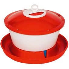 Kerbl Rapid Clean Poultry Drinker - 6L Red/White - Drinkers