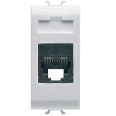 Gewiss GW10401 Vit RJ11 Telefonsocket - Vägguttag