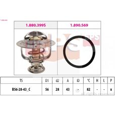 EPS Model 1.880.444 Water Thermostat - Toyota Compatible