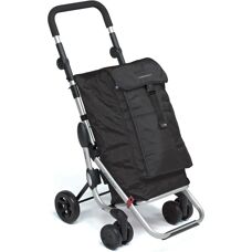 Foppapedretti Go Up Borsa trolley in Alluminio Nero - Carrello della spesa