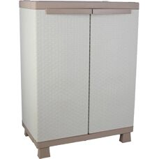 TERRY Armario de Ratán Exterior - Gris - 68x39x91.5cm