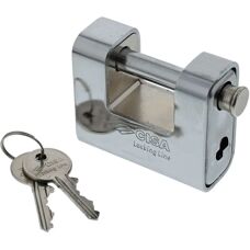 CISA Brass Padlock - 80 mm - Nickel Steel Shackle - 2 Keys