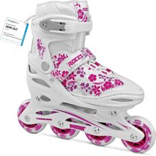 Roces Compy 8.0 Patins en ligne - Filles Blanc/Rose - Publicité