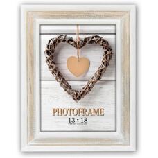 Cadre photo Zacapa blanc et marron en bois - Cadre
