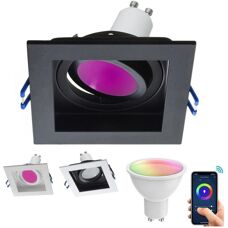 TRADE SHOP TRAESIO - Faretto Led Incasso Quadrato - Negro