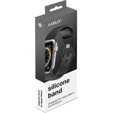 Celly WBANDSIL44BK fekete szilikon óralánc - Watch strap