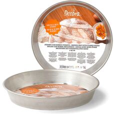 Decora 0060826 Taartvorm - 26cm Ronde bakplaat van staal