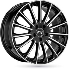 MSW 30 Alloy Wheel for Car - Black - 20 inch - 8.5x20 - 5x112 - Polished - Fit for VW, Seat, Mercedes
