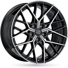 MSW 74 8X19 5X112 ET 45 Black Glossy Polished Wheel
