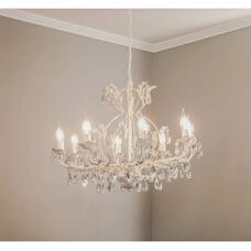 Onli Ivoor 8-Licht Kristallen Hanglamp - Plafondlamp
