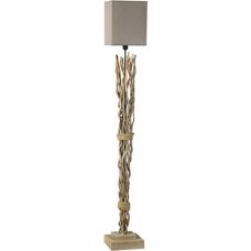 Onli Vloerlamp Marica Hout Stoffkap - Vloerlamp